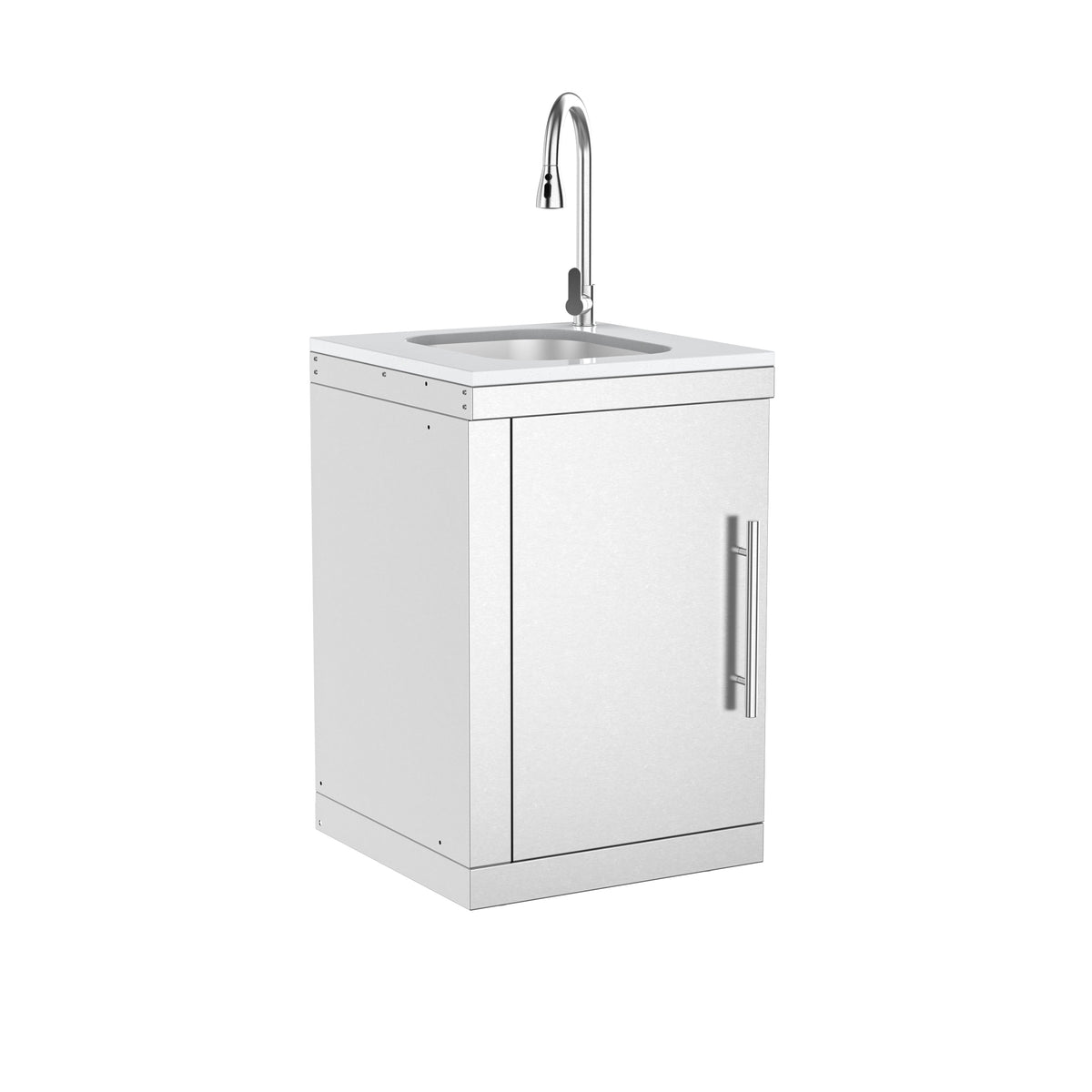 Single-Door Storage Cabinet with Sink Module