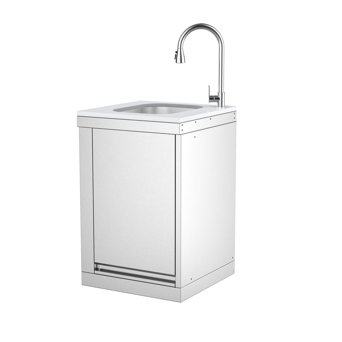 Single-Door Sink Cabinet with Hidden Table Module