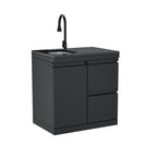 Single-Door Storage Cabinet with Double Drawers and Sink Module