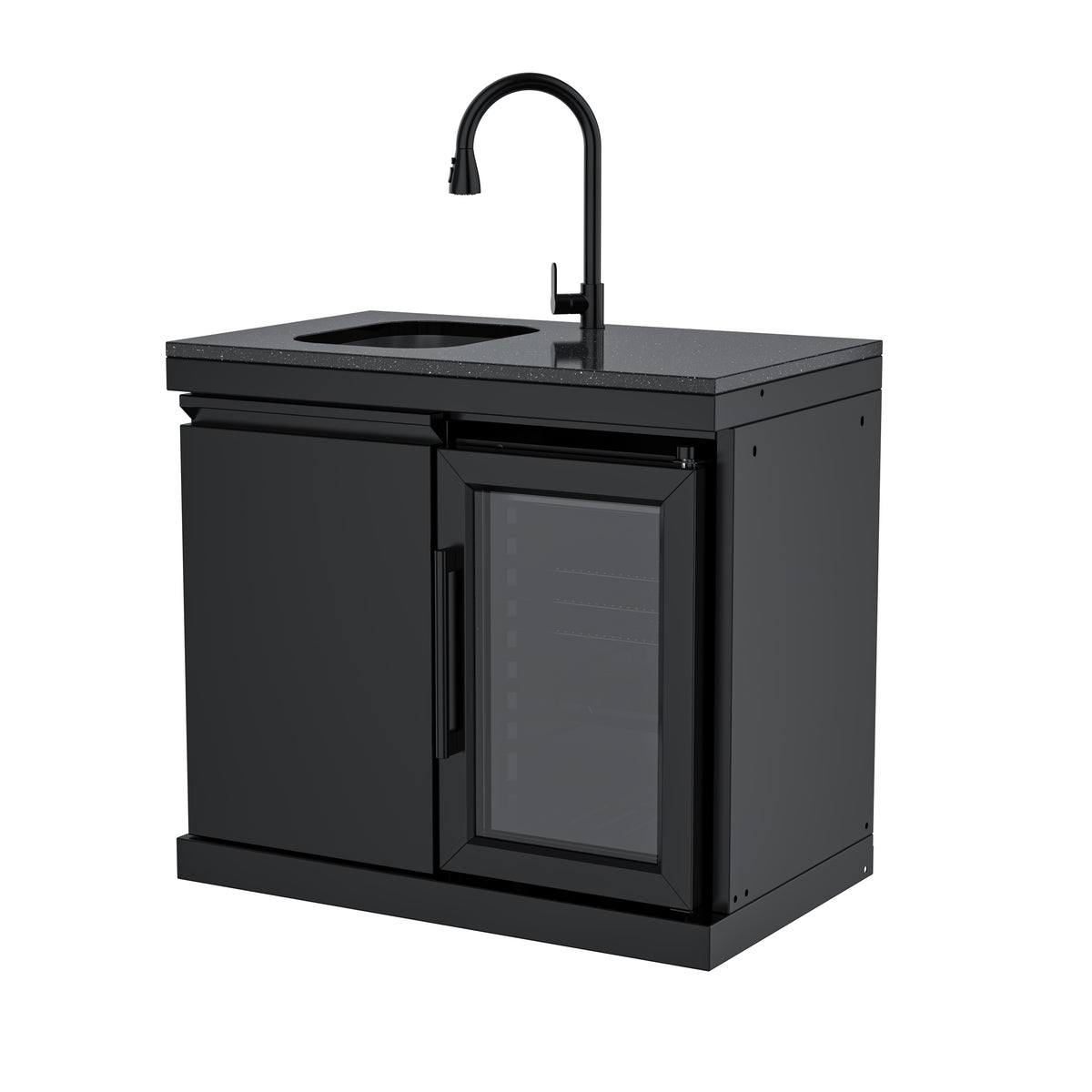 Single-Door Storage with Sink and Single-Door Refrigerator Module