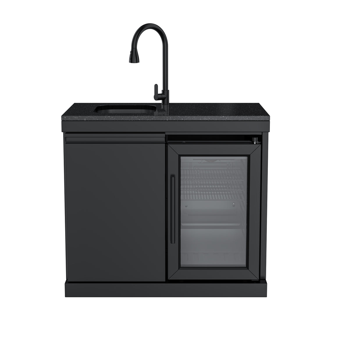 Single-Door Storage with Sink and Single-Door Refrigerator Module