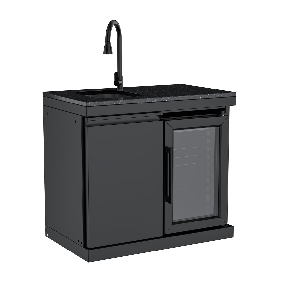 Single-Door Storage with Sink and Single-Door Refrigerator Module