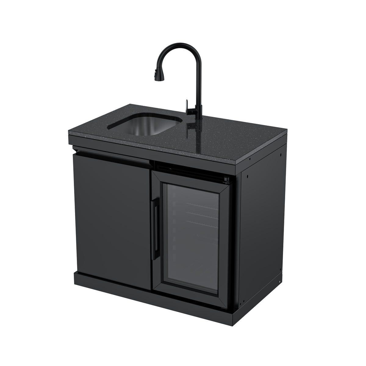 Single-Door Storage with Sink and Single-Door Refrigerator Module