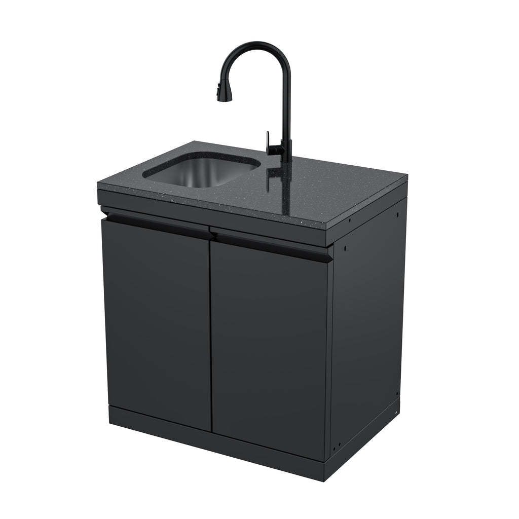 Double-Door Storage Cabinet with Sink Module