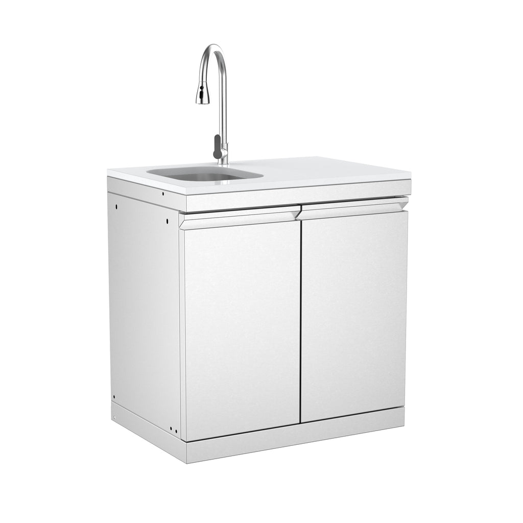 Double-Door Storage Cabinet with Sink Module