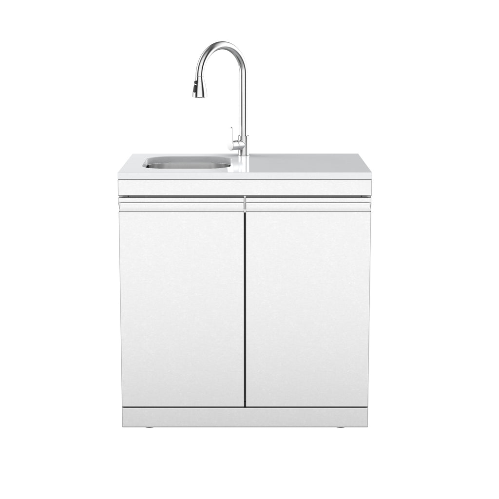 Double-Door Storage Cabinet with Sink Module