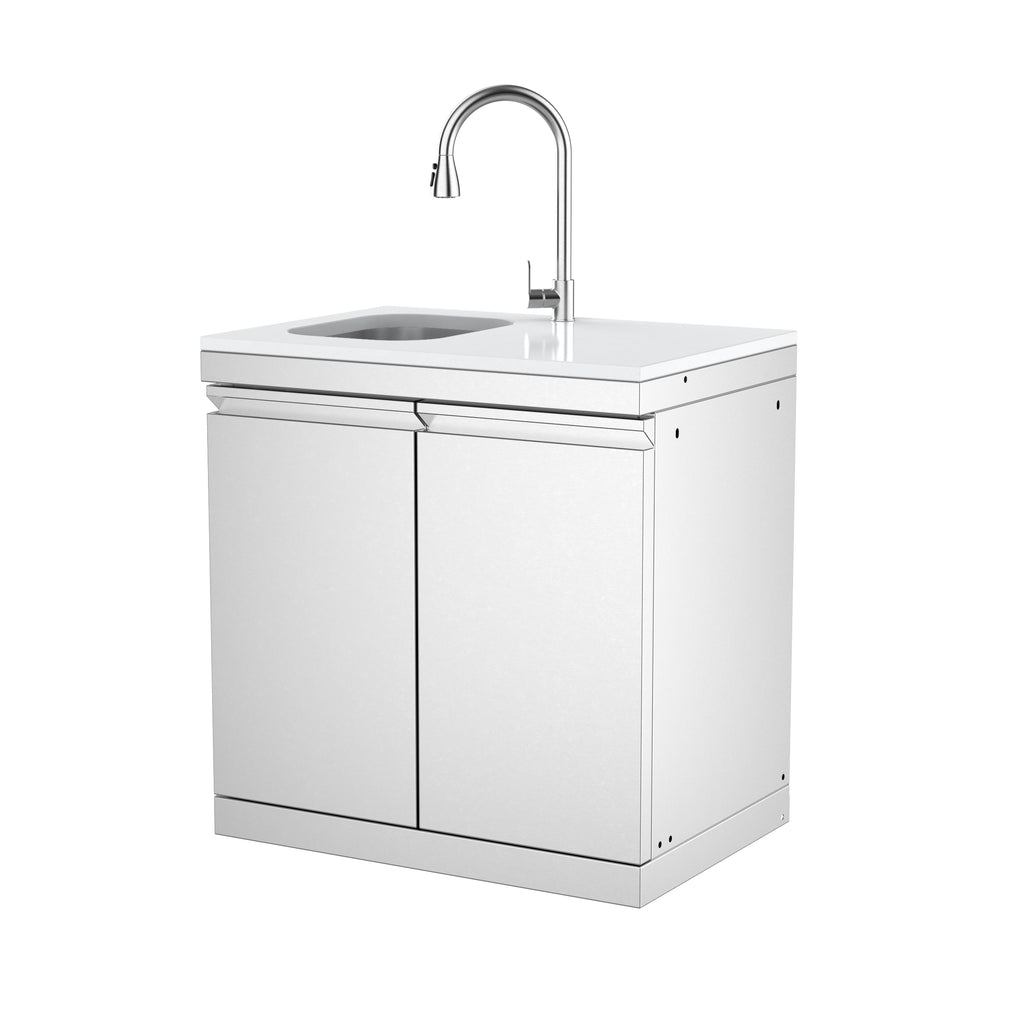 Double-Door Storage Cabinet with Sink Module