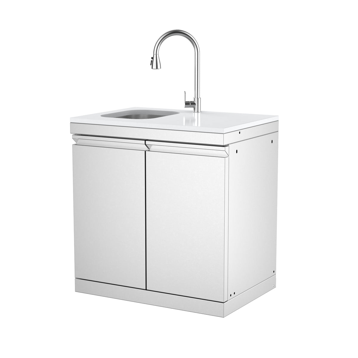 Double-Door Storage Cabinet with Sink Module
