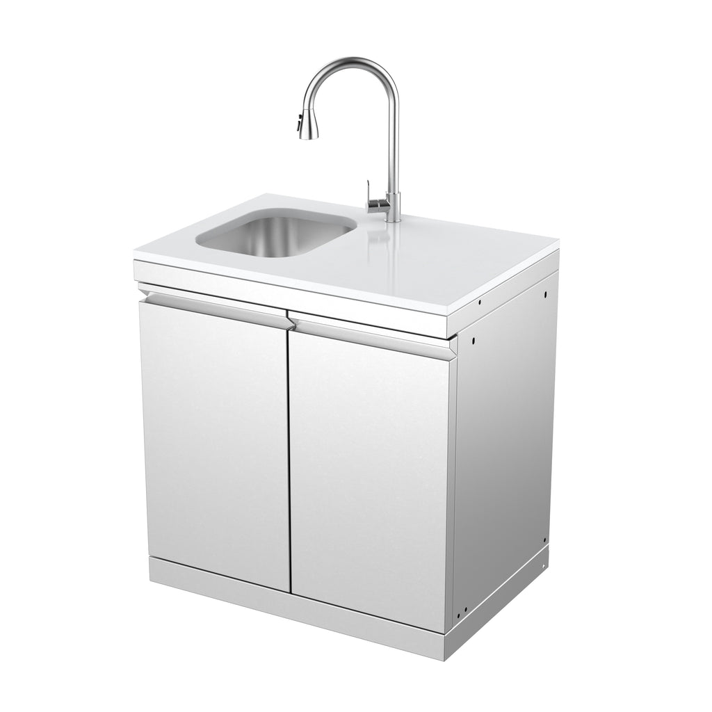 Double-Door Storage Cabinet with Sink Module