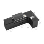 Vestivium Aurelia Series Outdoor Kitchen Island with Built - in Grill, Sink Black