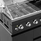 Vestivium Aurelia Series Outdoor Kitchen Island with Built - in Grill, Sink Black