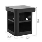 Vestivium Aurelia Series Outdoor Kitchen Island with Built - in Grill, Sink Black