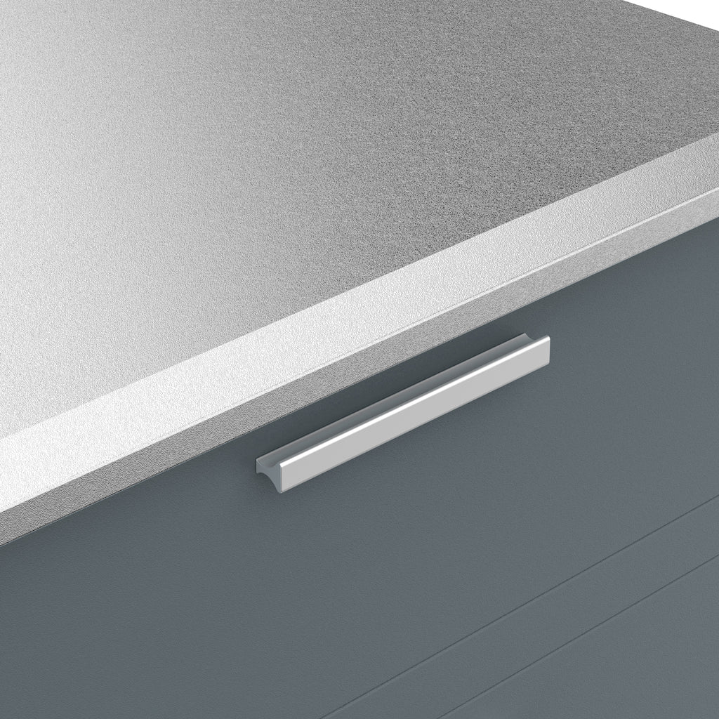 Vestivium Aurelia Series Outdoor Kitchen Island with Built - in Grill, Sink & Refrigerator Blue