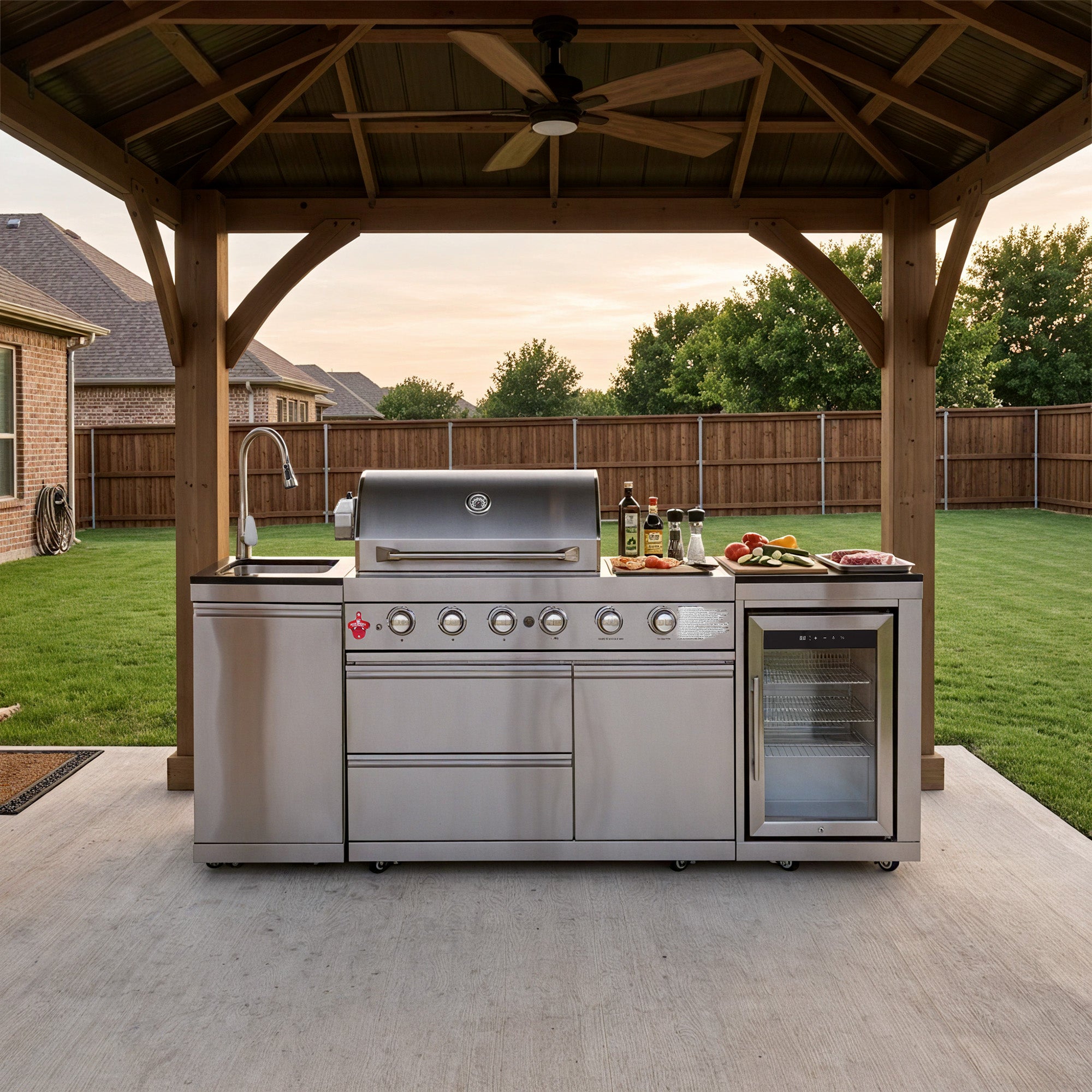 SERA-B Series Outdoor Modular Kitchen – All-in-One Backyard Cooking System