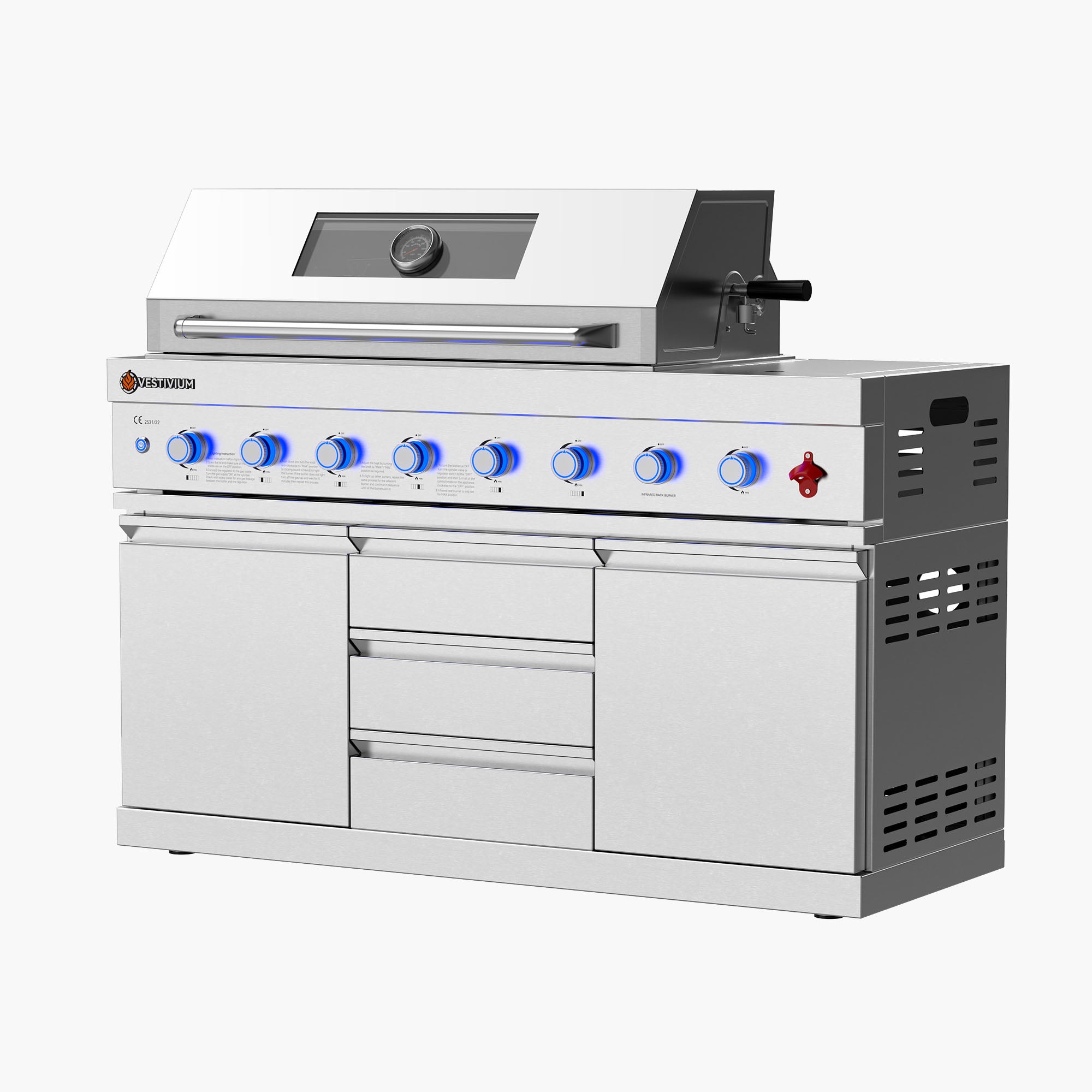 BTU Outdoor Kitchen Grill Island