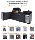 SERA-B Series Outdoor Modular Kitchen – All-in-One Backyard Cooking System