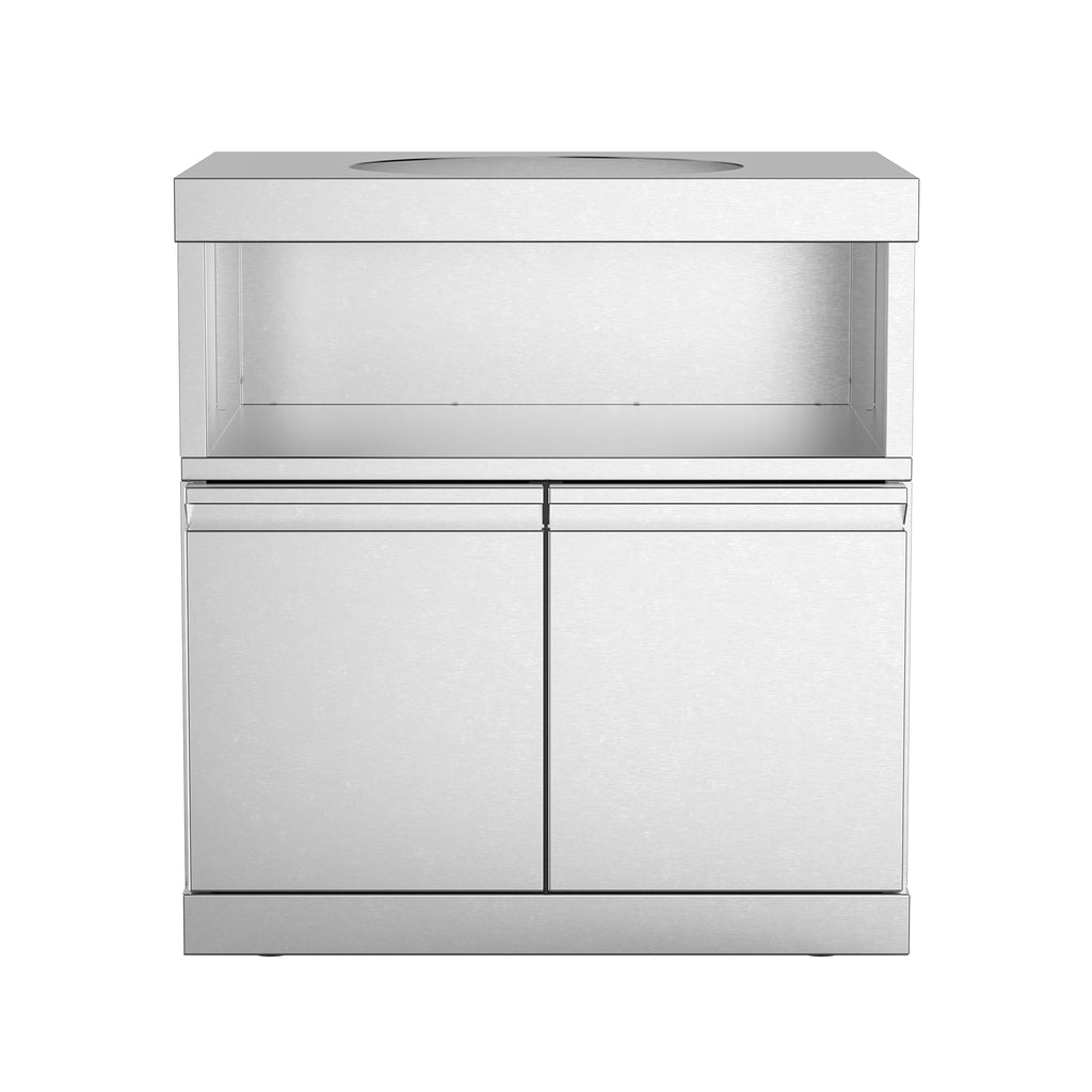 Double-Door Storage Cabinet with Kamado Grill Station Module