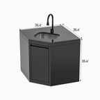 Wide-Angle Corner Cabinet with Sink Module