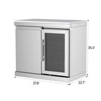 Single-Door Cabinet with Refrigerator Module