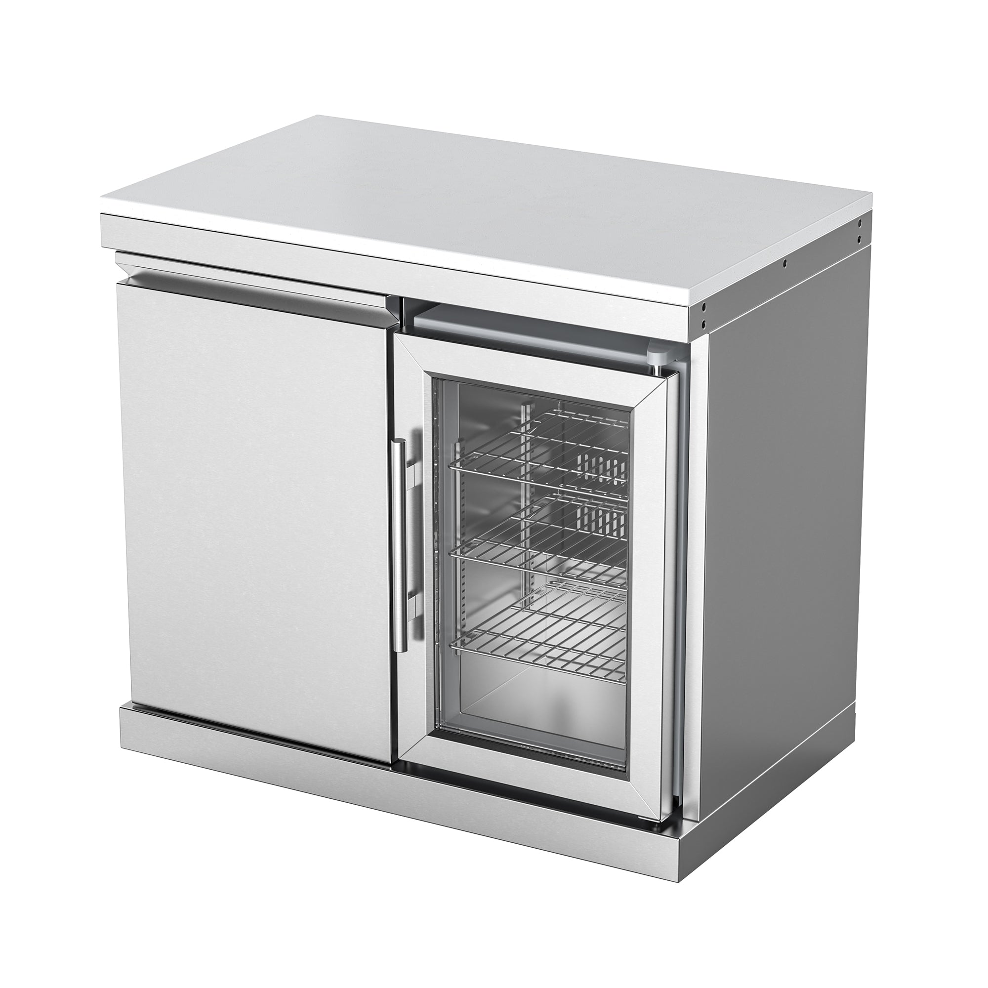 Combo Storage and Refrigerator Cabinet