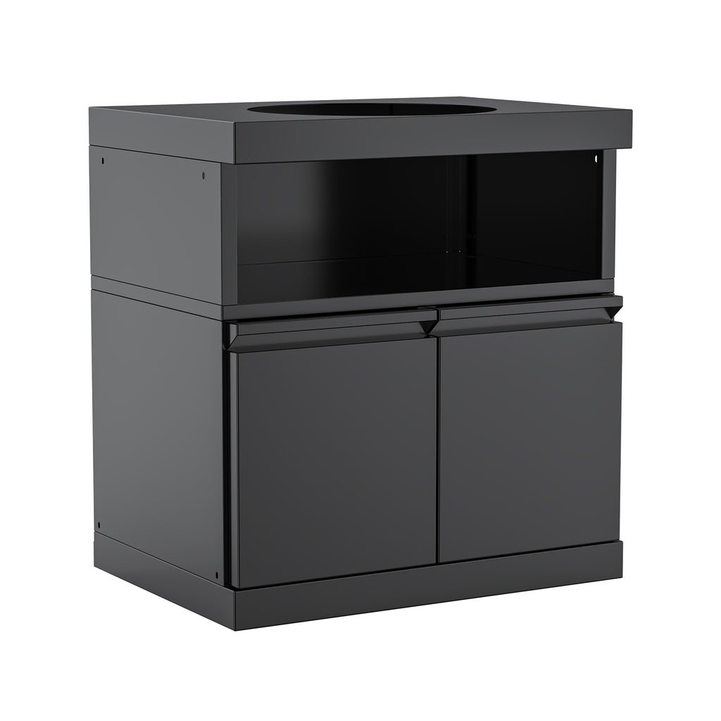 Double-Door Storage Cabinet with Kamado Grill Station Module