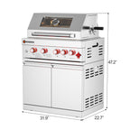 63700 BTU Outdoor Kitchen Grill Island