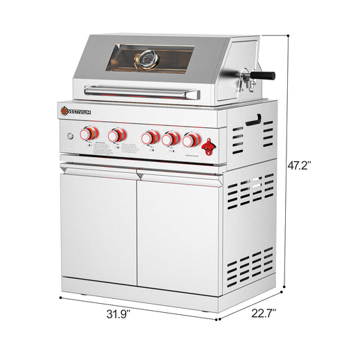 63700 BTU Outdoor Kitchen Grill Island