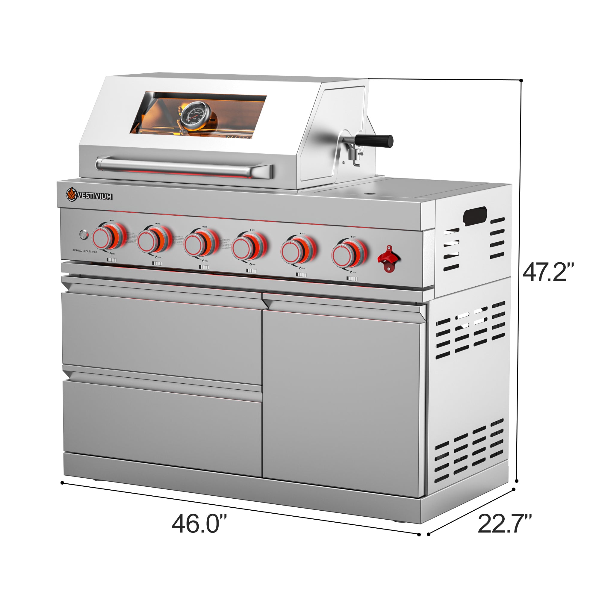 75300 BTU Outdoor Kitchen Grill Island