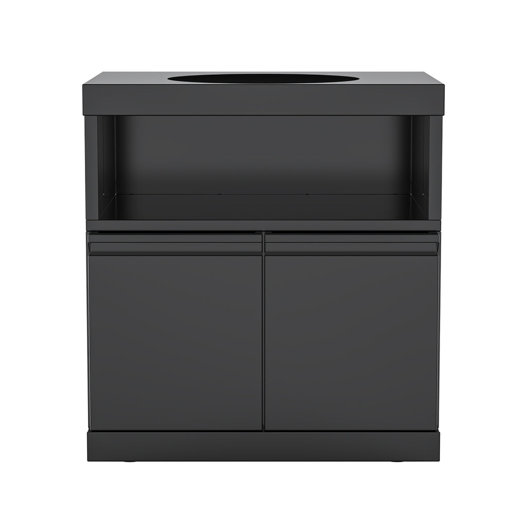 Double-Door Storage Cabinet with Kamado Grill Station Module