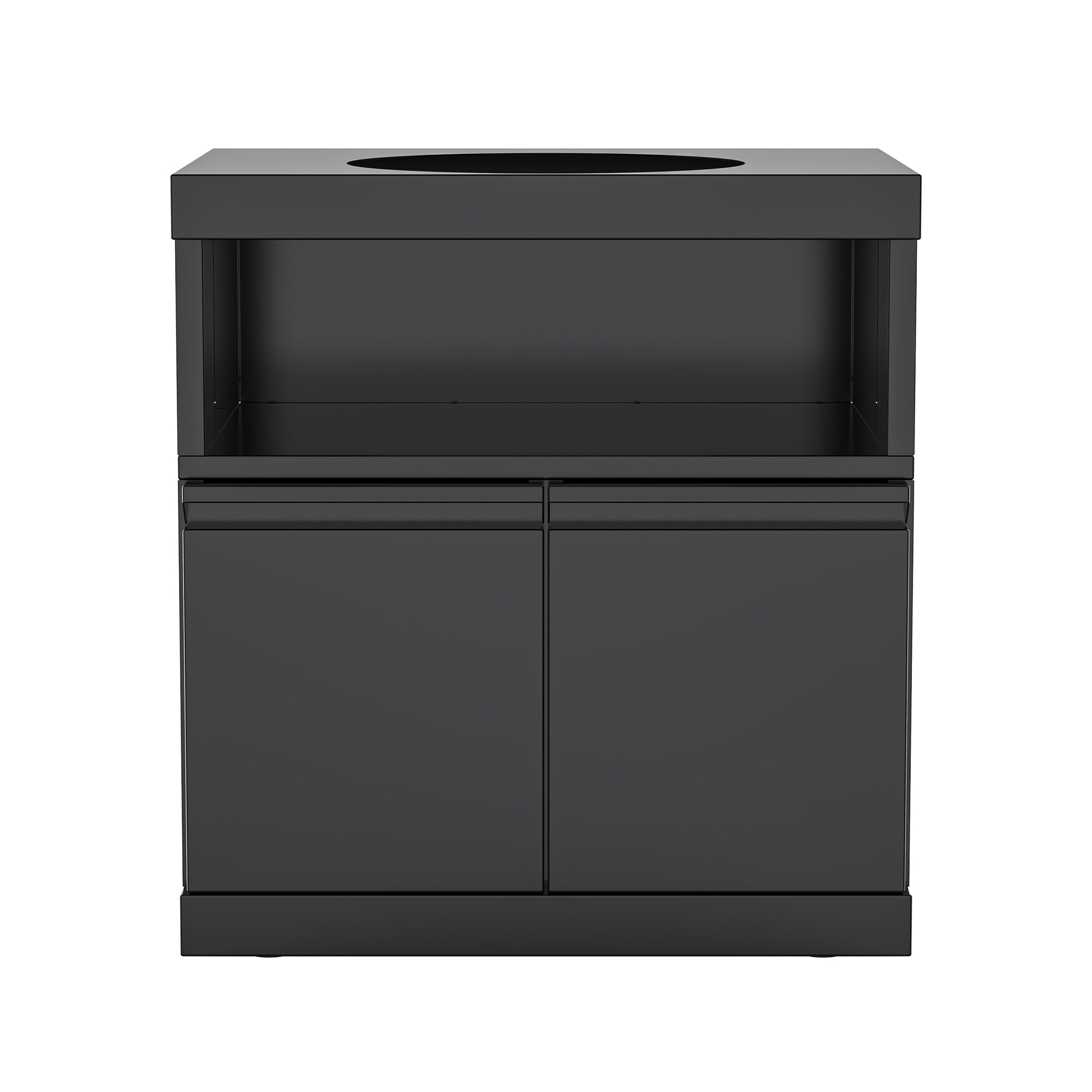Double-Door Storage Cabinet with Kamado Grill Station Module