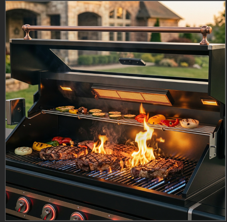 ROMA Black-Gold 304 Stainless Steel Outdoor Kitchen Set