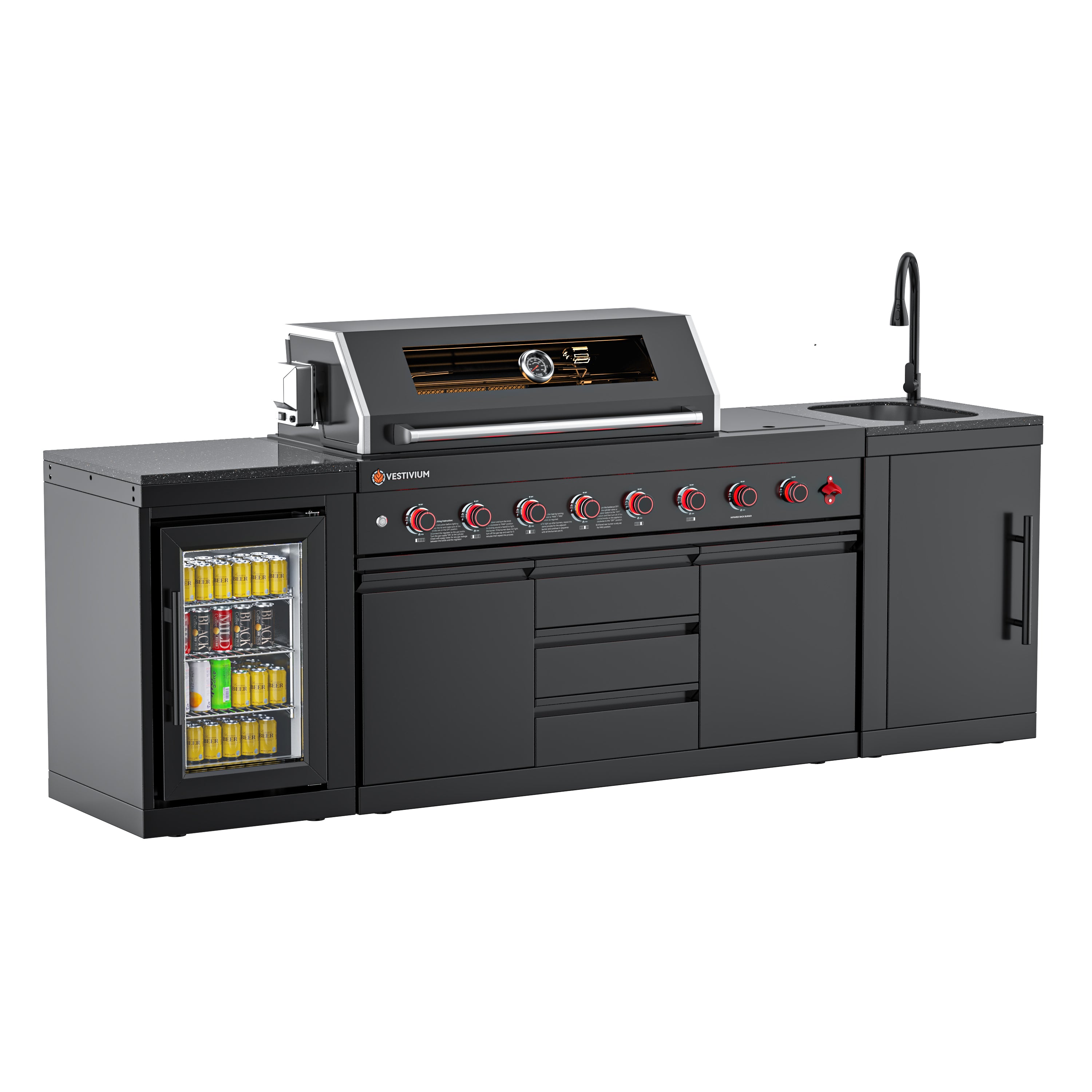 SERA-C Series Outdoor Modular Kitchen – All-in-One Backyard Cooking System