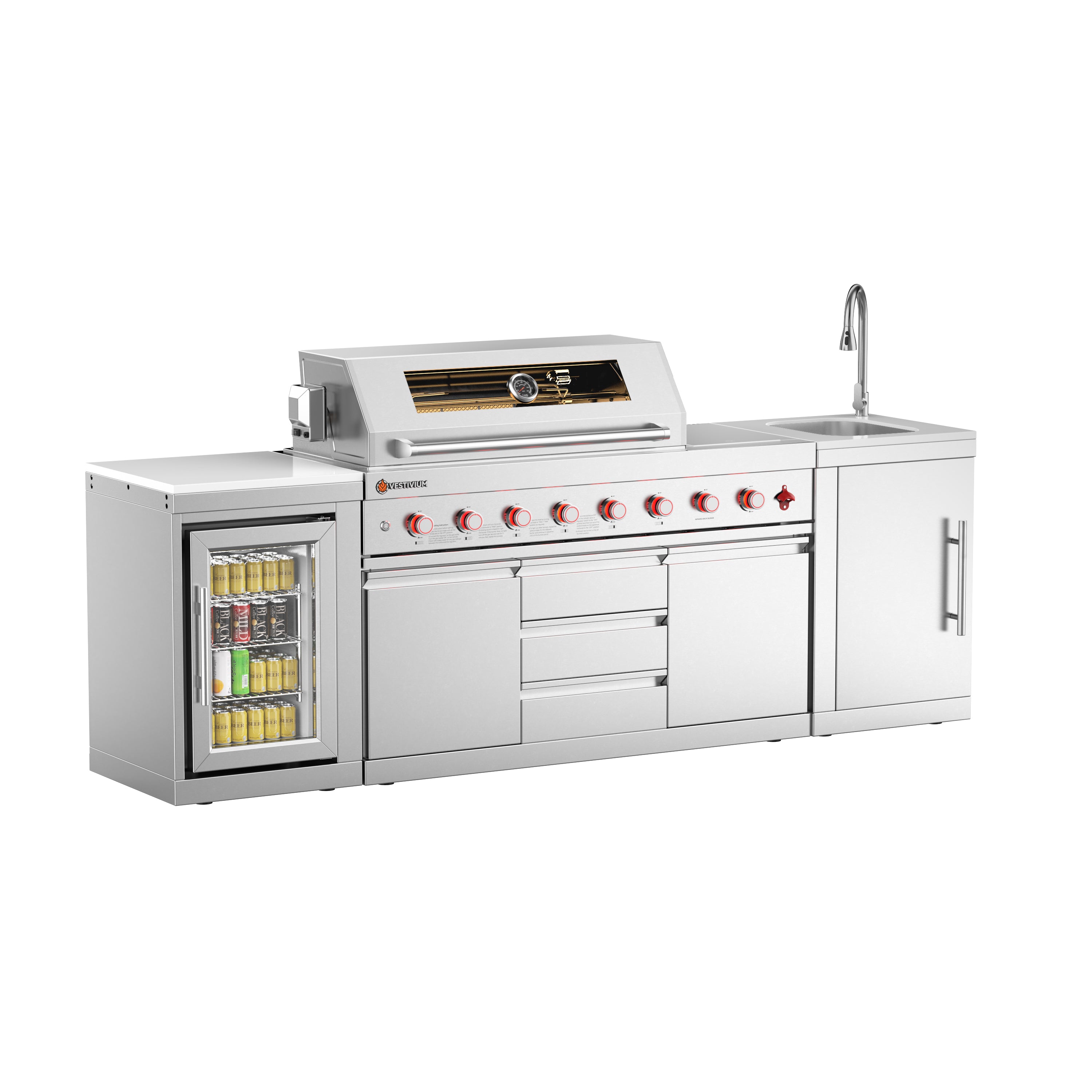 SERA-C Series Outdoor Modular Kitchen – All-in-One Backyard Cooking System